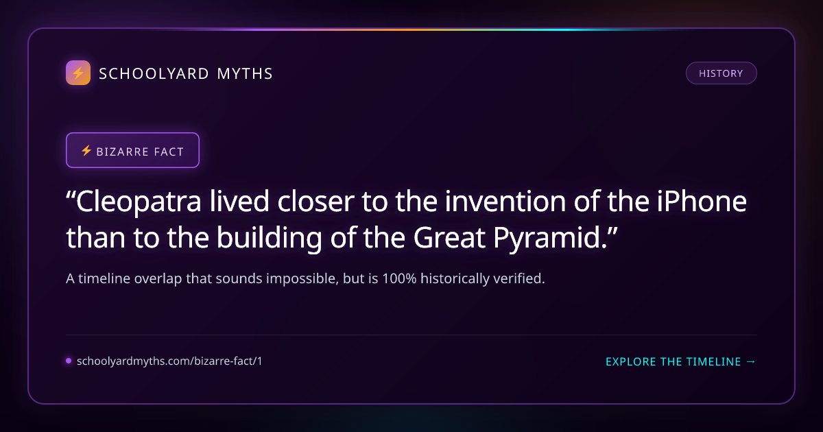 Cleopatra lived closer to the invention of the iPhone than to the ...